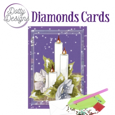 Diamonds Cards - Candles with flowers