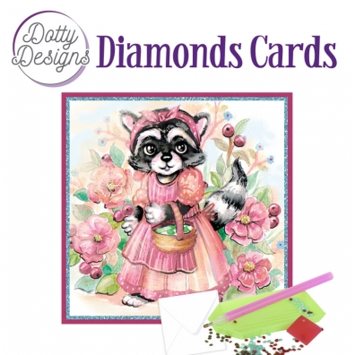 Diamonds Cart - Raccoon in dress
