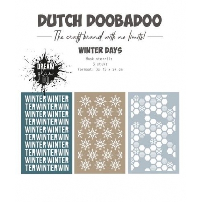 Dutch Doobadoo Stencils Winter days 3 stuks