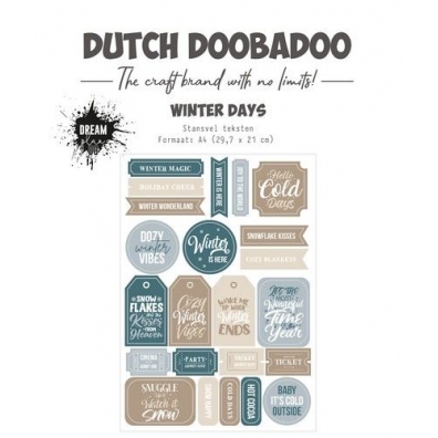 Dutch Doobadoo Stansvel A4 Winter days - labels