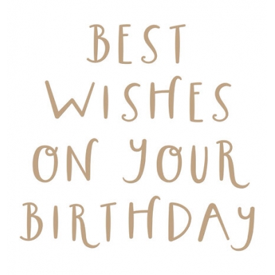 Spelbinders Best Wishes on Your Birthday Glimmer Hot Foil Plate