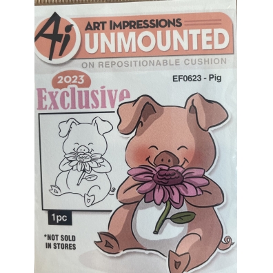 Art Impressions Exclusive Pig EF0623