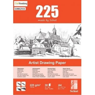 Schut Artist Drawing Paper 225 gram A4 blok a 30 vel