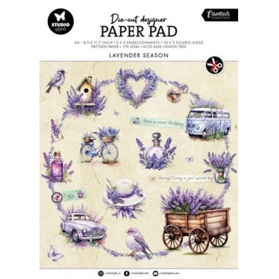 Studio Light Die-cut Paper Pad Lavender season Essent nr 167