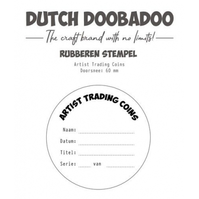 Dutch Doobadoo Rubber stamp ATC cirkel naam 