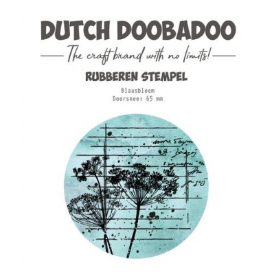 Dutch Doobadoo Rubber stamp ATC cirkel Flower3