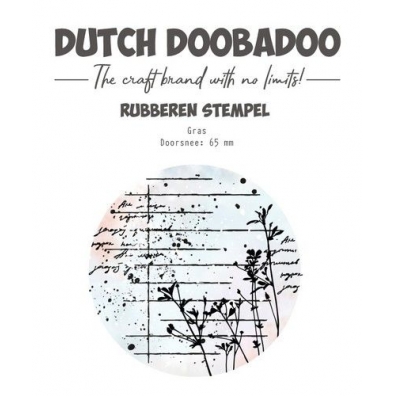 Dutch Doobadoo Rubber stamp ATC cirkel Flower 4