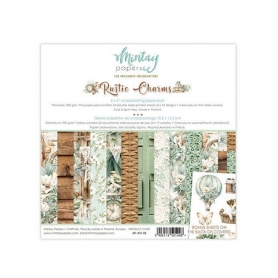 Mintay Paper Pad - Rustic Charms - 15x15cm