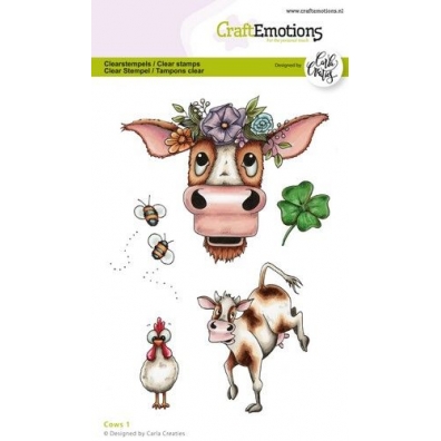 CraftEmotions clearstamps A6 - Cows 1
