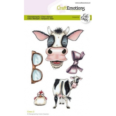 CraftEmotions clearstamps A6 - Cows 2