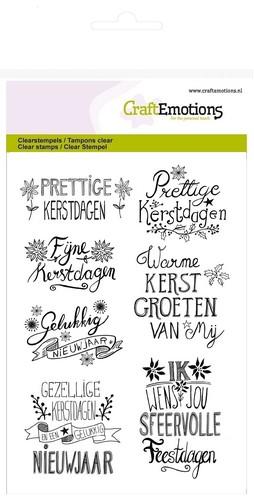 CraftEmotions clearstamps A6 - Kerst handlettering