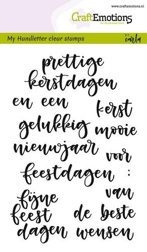 CraftEmotions clearstamps A6 - handletter - Woorden Kerst