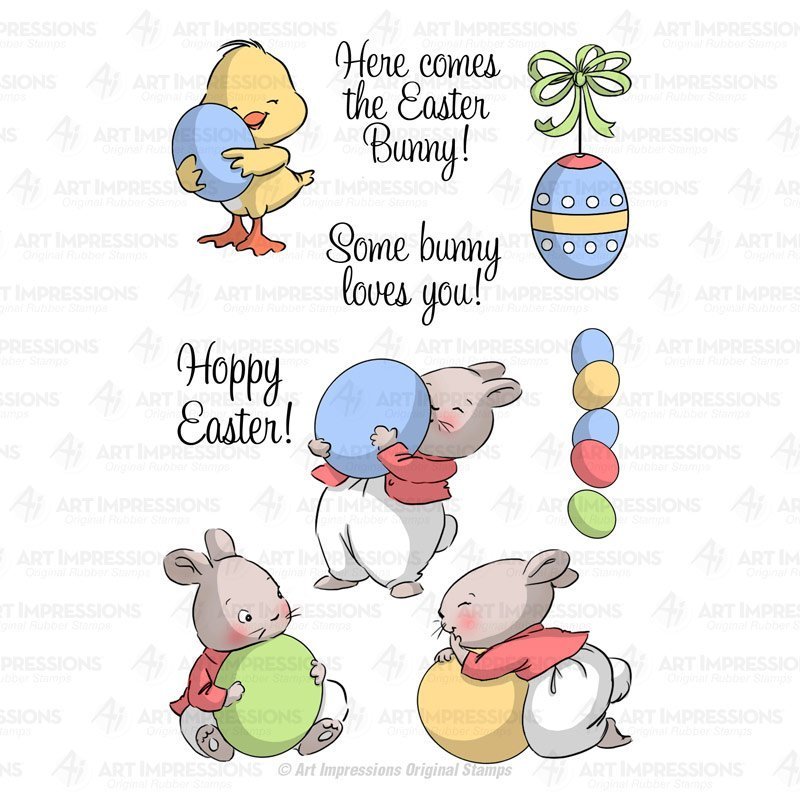 Art Impressions Stamp Happy Easter Set