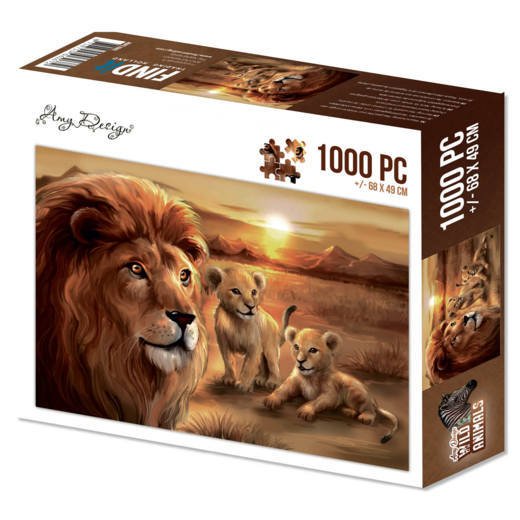Puzzle 1000pc - Amy Design - Wild Animals 2 - Lion with cubs