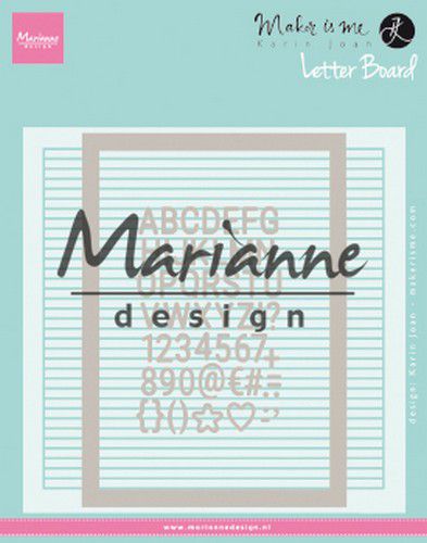 Marianne Design Embossing folder Extra Karin Joan's Letter Board