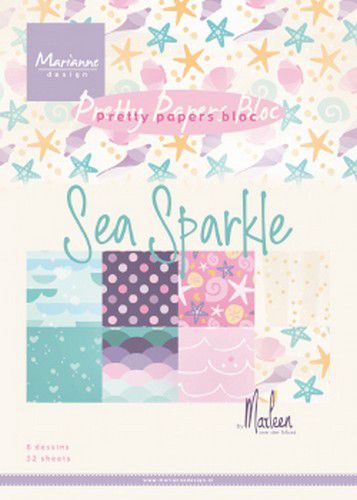 Marianne Design Paperpad Sea sparkle by Marleen A5