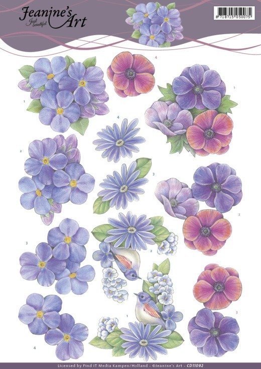 Jeanine's Art - Purple Flowers