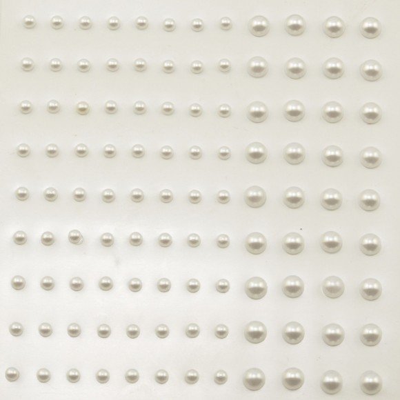 Parels zelfklevend 3 + 5 mm - wit