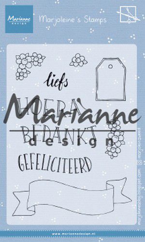 Marianne Design Clear Stamps Marjoleine's Teksten en Labels
