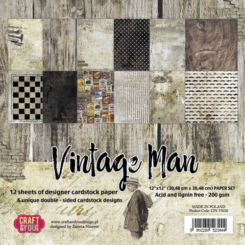 Craft&You Vintage Man Big Paper Set
