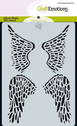 CraftEmotions Mask Stencil Angel & Bear - vleugels