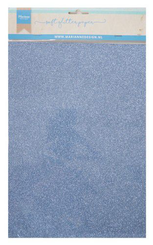 Marianne Design Decoratie soft Glitter paper 5 vel - Blauw