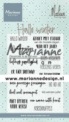 Marianne Design Clear Stamps Marleen's Hallo winter