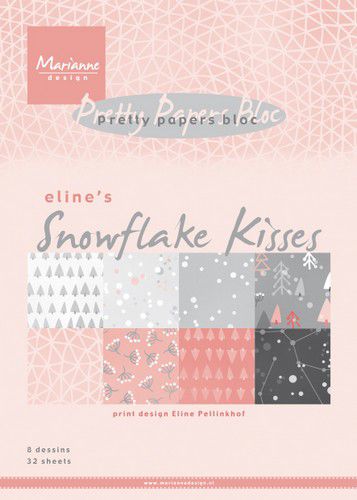 Marianne Design Paperpad Eline's Snowflake kisses A5