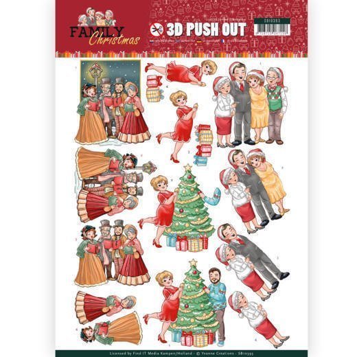 3D Pushout - Yvonne Creations - Family Christmas - Celebrate Christmas