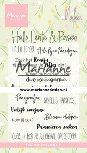 Marianne Design Clear Stamps Marleen's Hallo Lente & Pasen