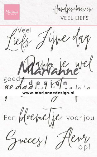 Marianne Design Clear Stamps Handgeschreven - veel Liefs