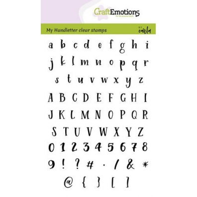 CraftEmotions clearstamps A6 - handletter - alfabet Typewriter