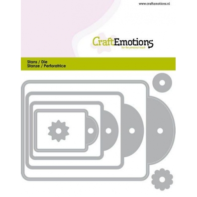 CraftEmotions Die - labels 4 formaten