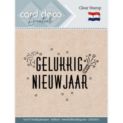 Card Deco Essentials - Clear Stamps - Gelukkig Nieuwjaar