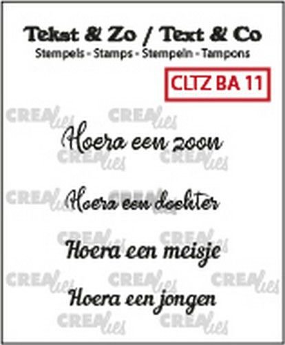 Crealies Clearstamps Tekst & Zo 4x baby 11