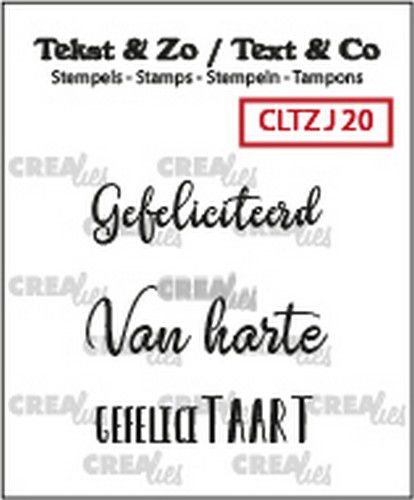 Crealies Clearstamp Tekst & Zo 3x jarig 20