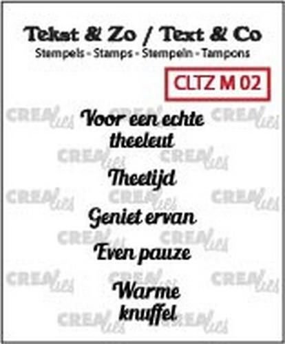 Crealies Clearstamp Tekst & Zo Mini tekst thee A