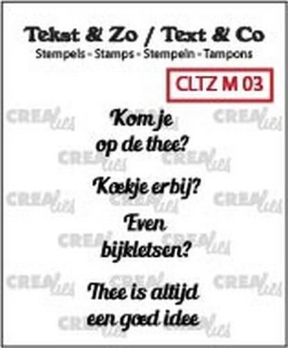 Crealies Clearstamp Tekst & Zo Mini tekst thee B