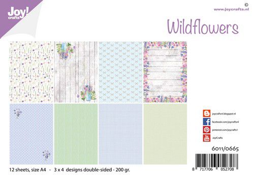 JoyCrafts Papierset - Design - Wild Flowers