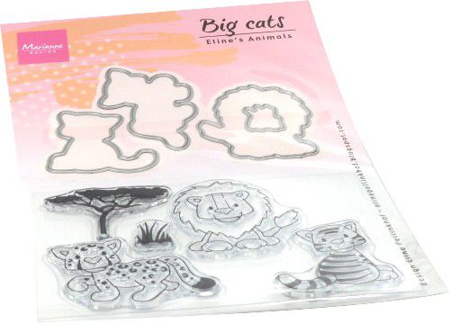 Marianne Design Clear Stamp Eline's Animals - grote katten