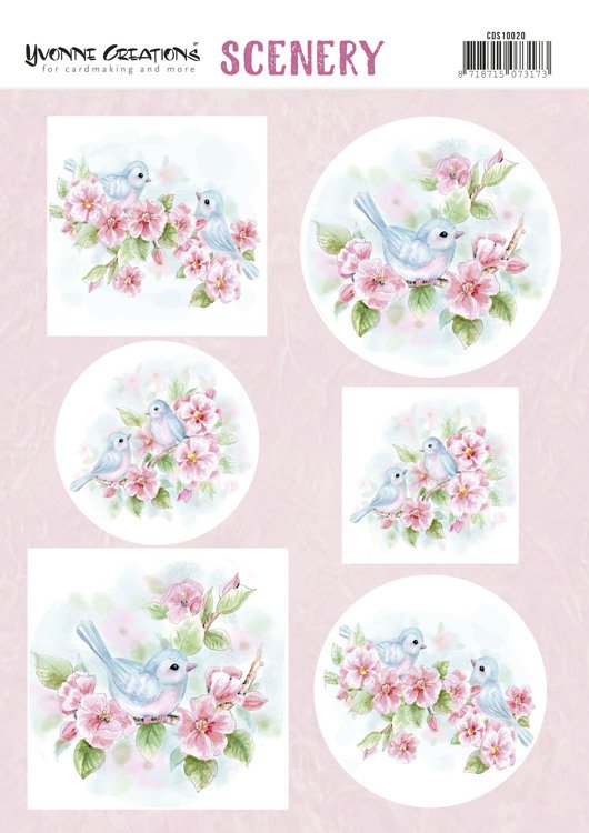 Push Out Scenery - Yvonne Creations - Aquarella - Pink Blossom