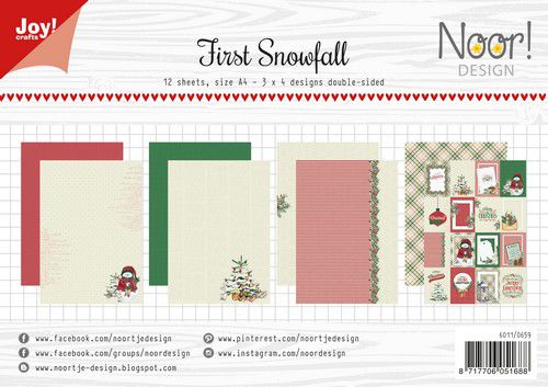 JoyCrafts Papierset - Noor - Design - First Snowfall