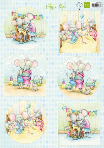 Marianne Design Knipvel Hetty's pasgeboren muizen