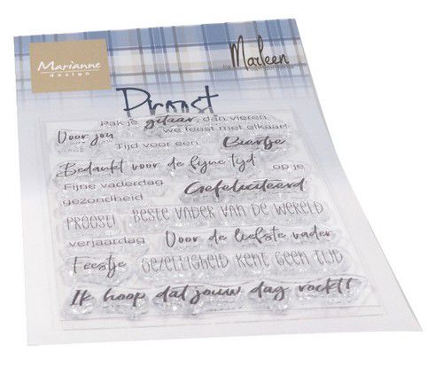 Marianne Design Clearstamps Proost by Marleen