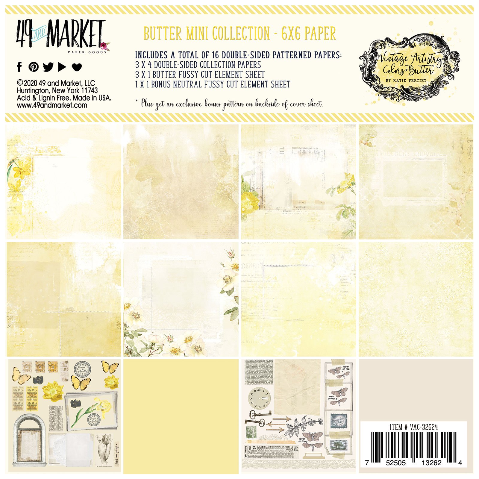 Butter Mini collection 15cm x 15 cm