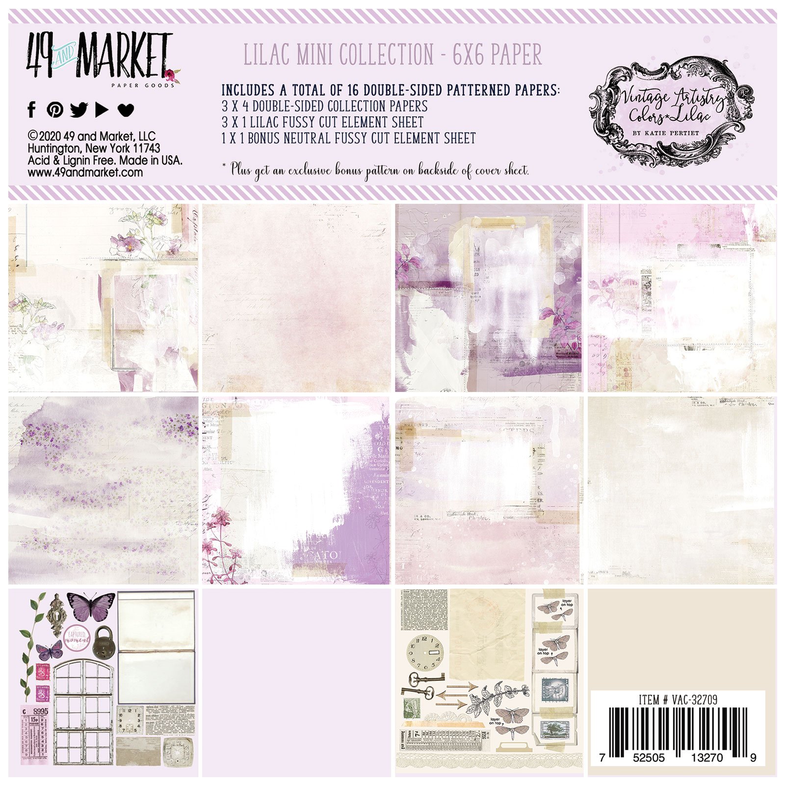 Lilac Mini collection 15cm x 15 cm