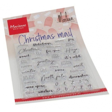 Marianne Design Clearstamps Christmas mail by Marleen