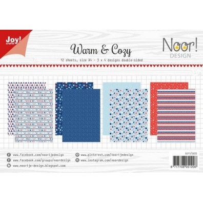 JoyCrafts Papierset - Noor - Warm & Cozy 12vl