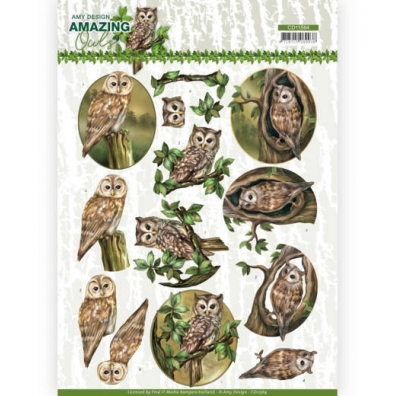 3D Knipvel - Amy Design. -  Amazing Owls - Forest Owls
