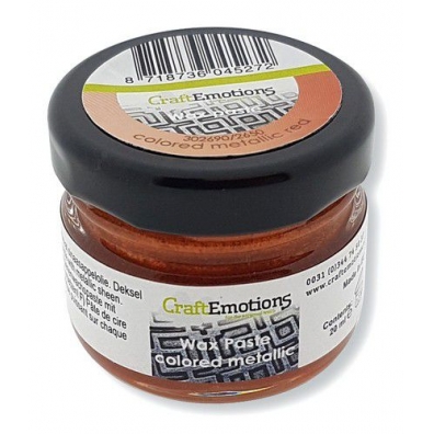 CraftEmotions Wax Paste Metallic colored - rood